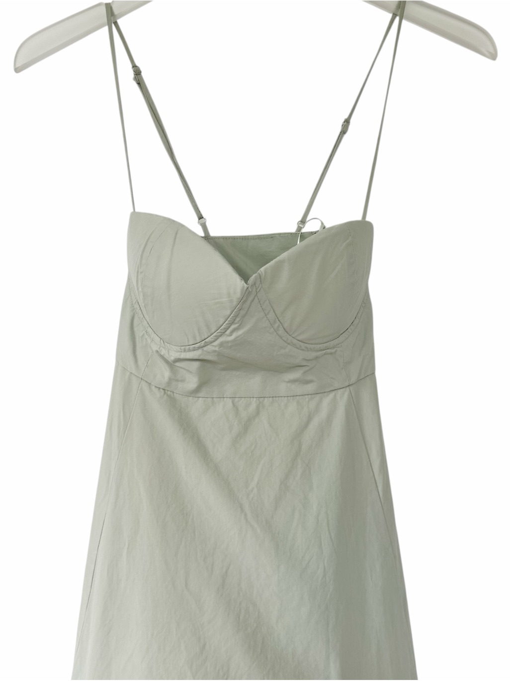 Pixie Market Antonia Padded Bustier Pastel Sage Green Midi Dress Size S — image 4 of 8